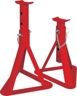 Carpoint Assteunen 2 Ton Staal Rood 2 Stuks