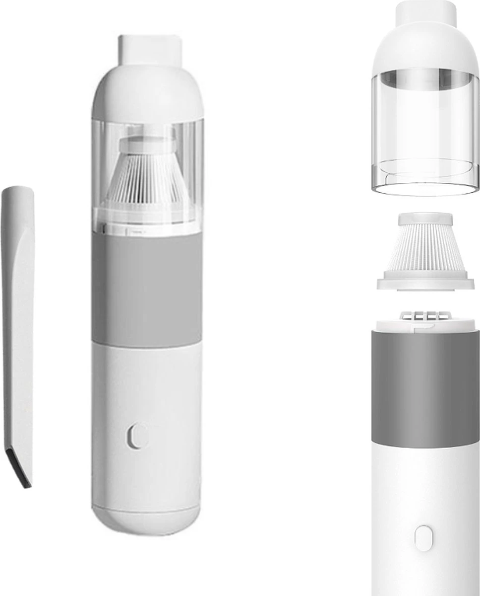 Merkloos CLEAN Mini Stofzuiger Draadloos – Kleine Auto Kruimeldief Snoerloos – Handstofzuiger Bureau 3 Merkloos CLEAN Mini Stofzuiger Draadloos – Kleine Auto Kruimeldief Snoerloos – Handstofzuiger Bureau