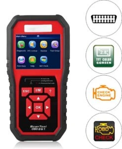 Merkloos Konnwei KW850 Multifunctioneel OBD2 + EOBD Scanner - Motor Foutcode Lezen En Wissen - OBDII - Fout - Code - Diagnose - Playback Data - PCM Data - O2 - EVAP - OBD 2 - Uitleesapparaat - Foutcodes -Auto-Onderdelenwinkel 986x1200 2
