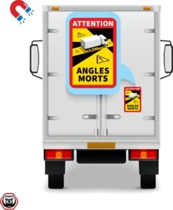 Brute Strength - Voordeelset 3 Magneet Stickers Dode Hoek Frankrijk Vrachtwagen - Camion - Attention Angles Morts - Duurzame Kwaliteit - Formaat 17 X 25 Cm -Auto-Onderdelenwinkel 991x1200 1