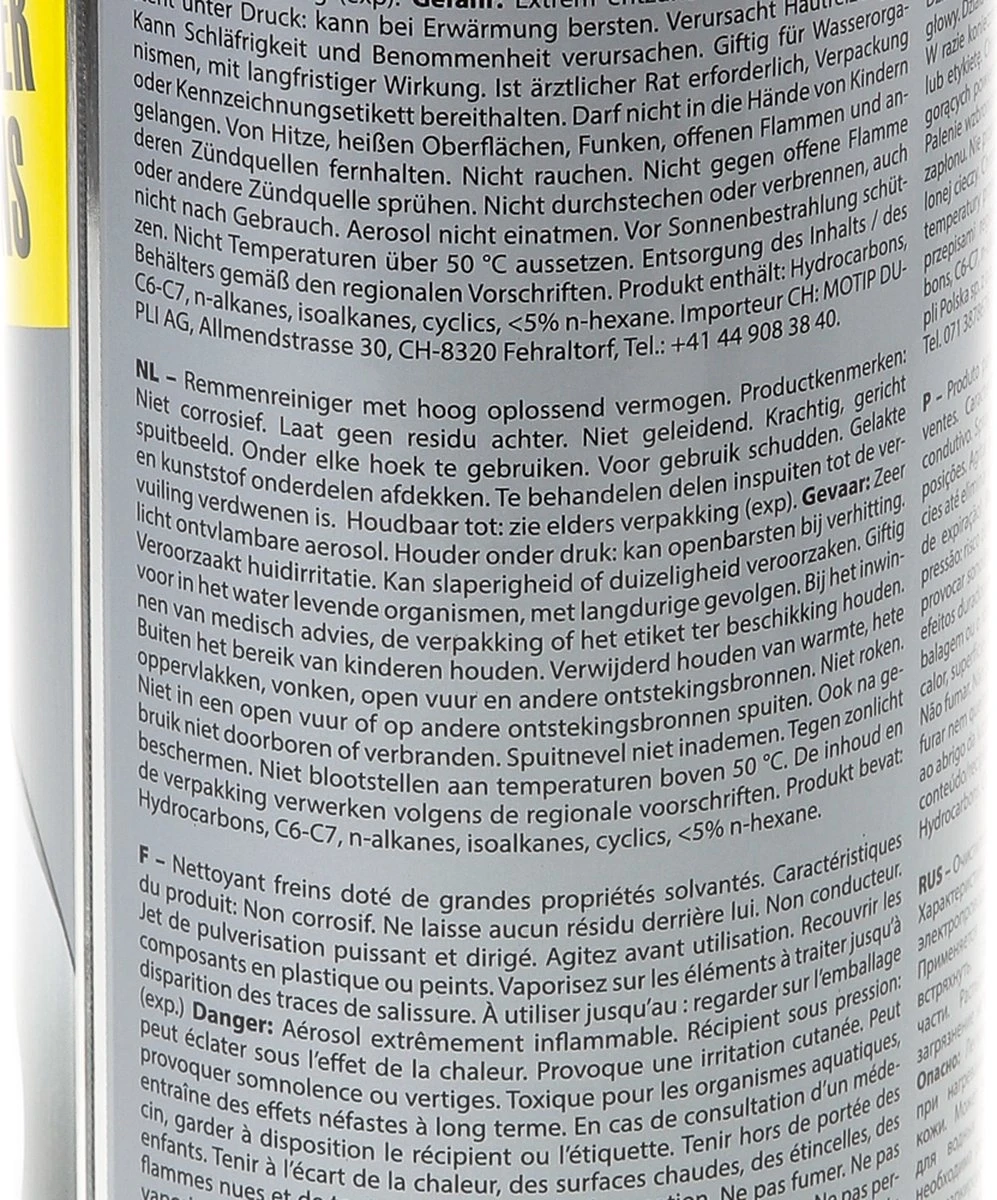 Remmenreiniger Brake-cleaner Motip 10 Remmenreiniger Brake-cleaner Motip - Afbeelding 8