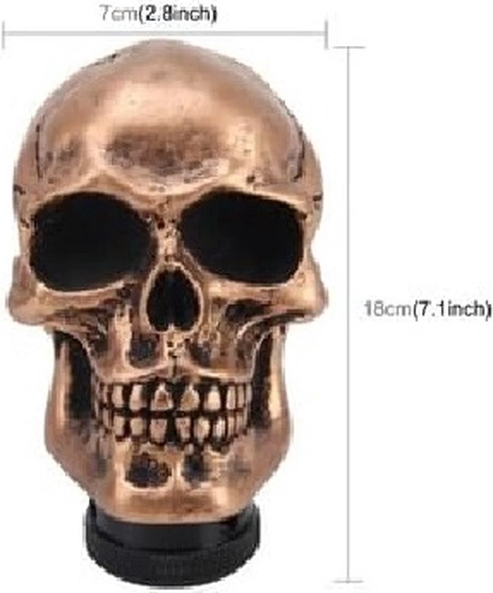 Pookknop - Versnellings Pook - Koppeling Knop - Schakel Kop - Doodskop - Skull Shift Gear Knob 8 Pookknop - Versnellings Pook - Koppeling Knop - Schakel Kop - Doodskop - Skull Shift Gear Knob - Afbeelding 6